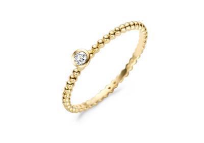 Ring 1216YZI - 14k Geelgoud met zirkonia
