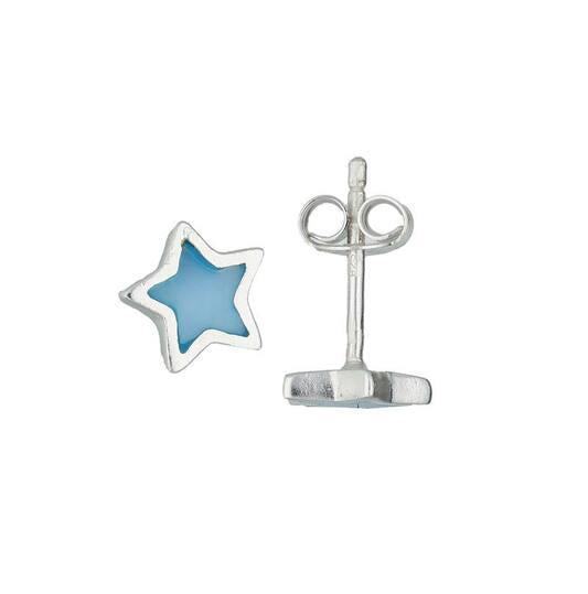 KINDEROORKNOPJES STER - ZILVER - PARELMOER