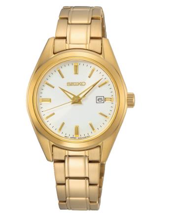 Seiko dameshorloge double geel SUR632P1