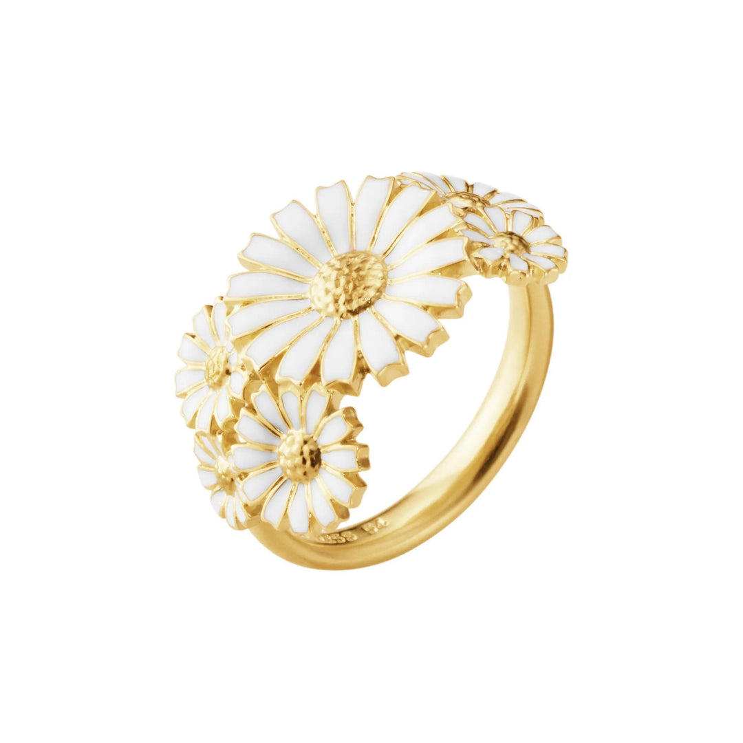 925 sterling Daisy ring emaille