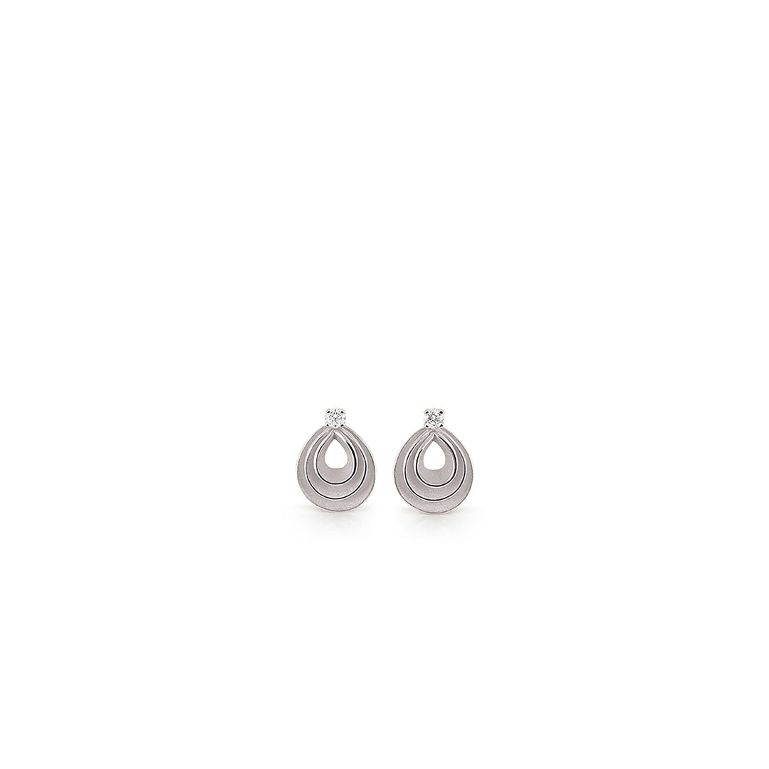 18K Wit Ice Goud Oorbellen met Diamanten | Velaa Star Series - Annamaria Cammilli GOR3241W