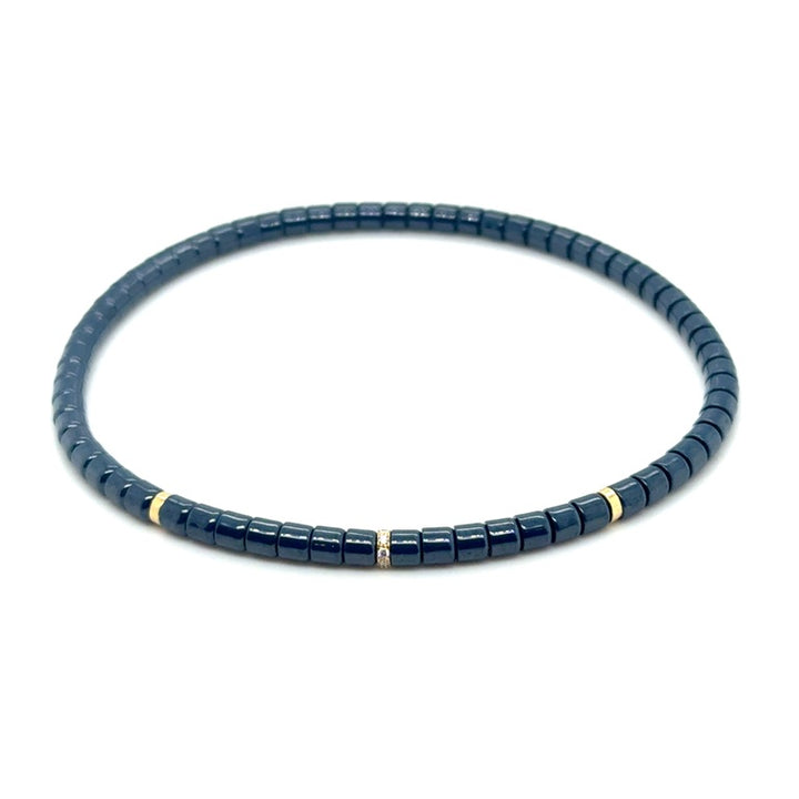 Orotech 18 kt Armband B171327ZYW Blauw Ceramic Hoogglans met Diamant 0.04 ct