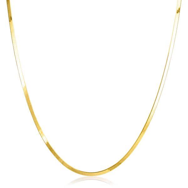 ZINZI gold plated zilveren platte slang ZIC2360
