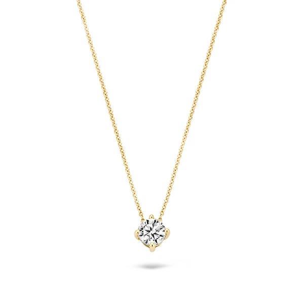 Collier 3057YZI - 14k Geelgoud met zirkonia
