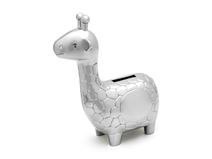 Spaarpot Giraf zilver kleur 6012060