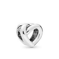 Knotted heart silver charm 798081