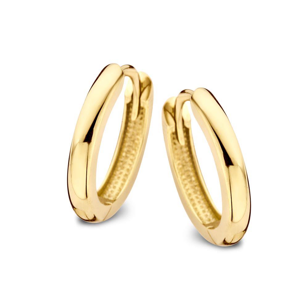 14 kt Oorringen 14k geelgoud, ovaal model
