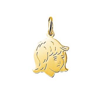 14 kt gouden kinderhoofd meisje