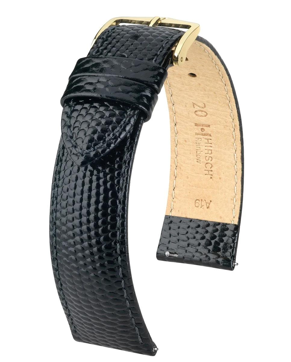 HIRSCH RAINBOW M NQR BLACK CALF 18/16MM