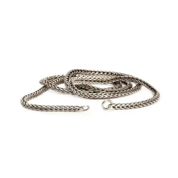massieve vossenstraat armband 14 kt witgoud 1.8 mm 18,5 cm