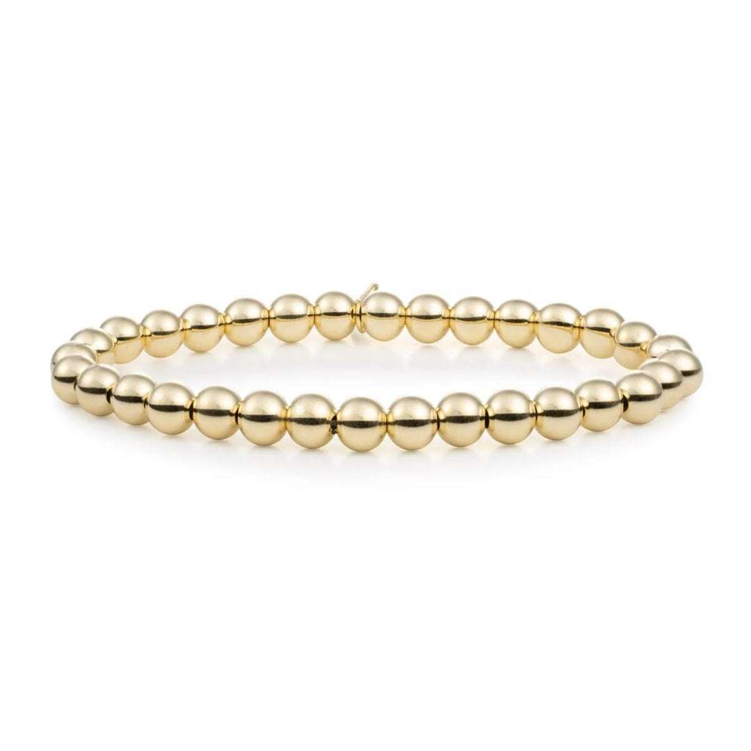 Bracelet | Gold plated Saturn Large - 8mm SB-G-8MM-ADD
