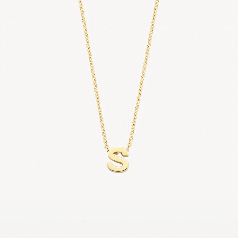Collier 3155YGO - 14k Geelgoud met letter S