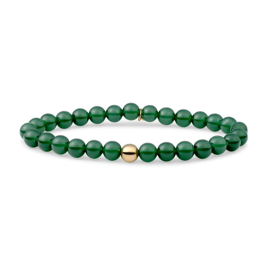 Green Onyx Saturn large - Gold 6SBG-GEM53-ADD-6MM