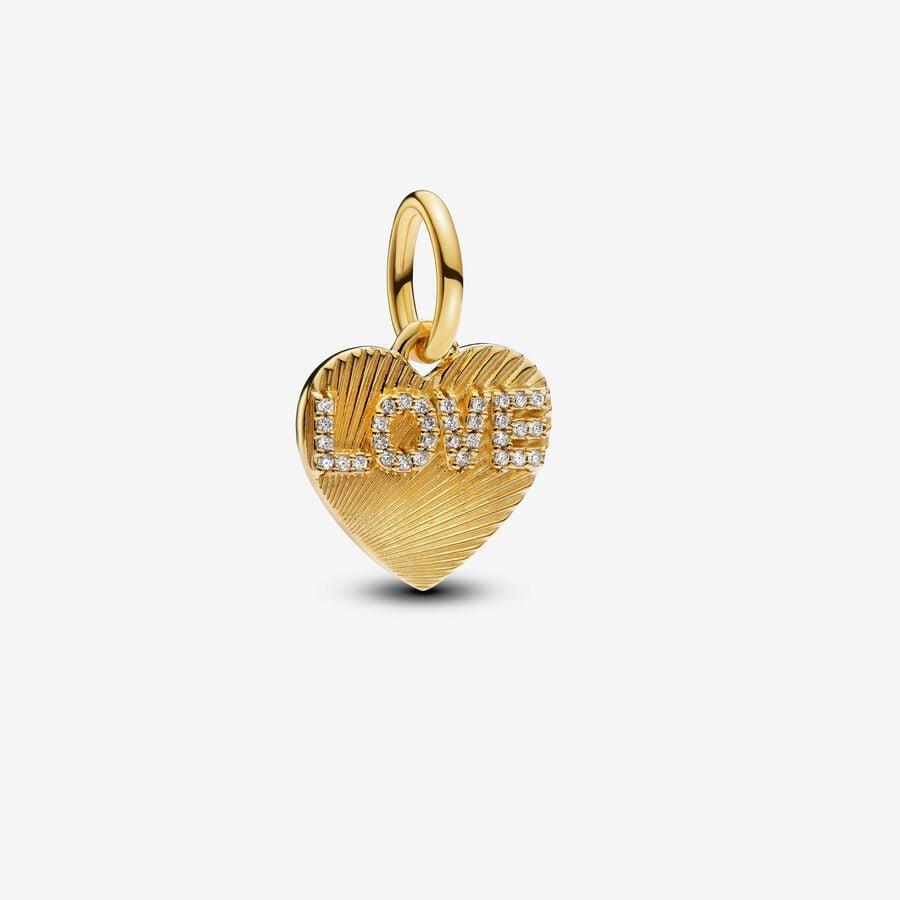 Hangende bedel met graveerbaar love-hart