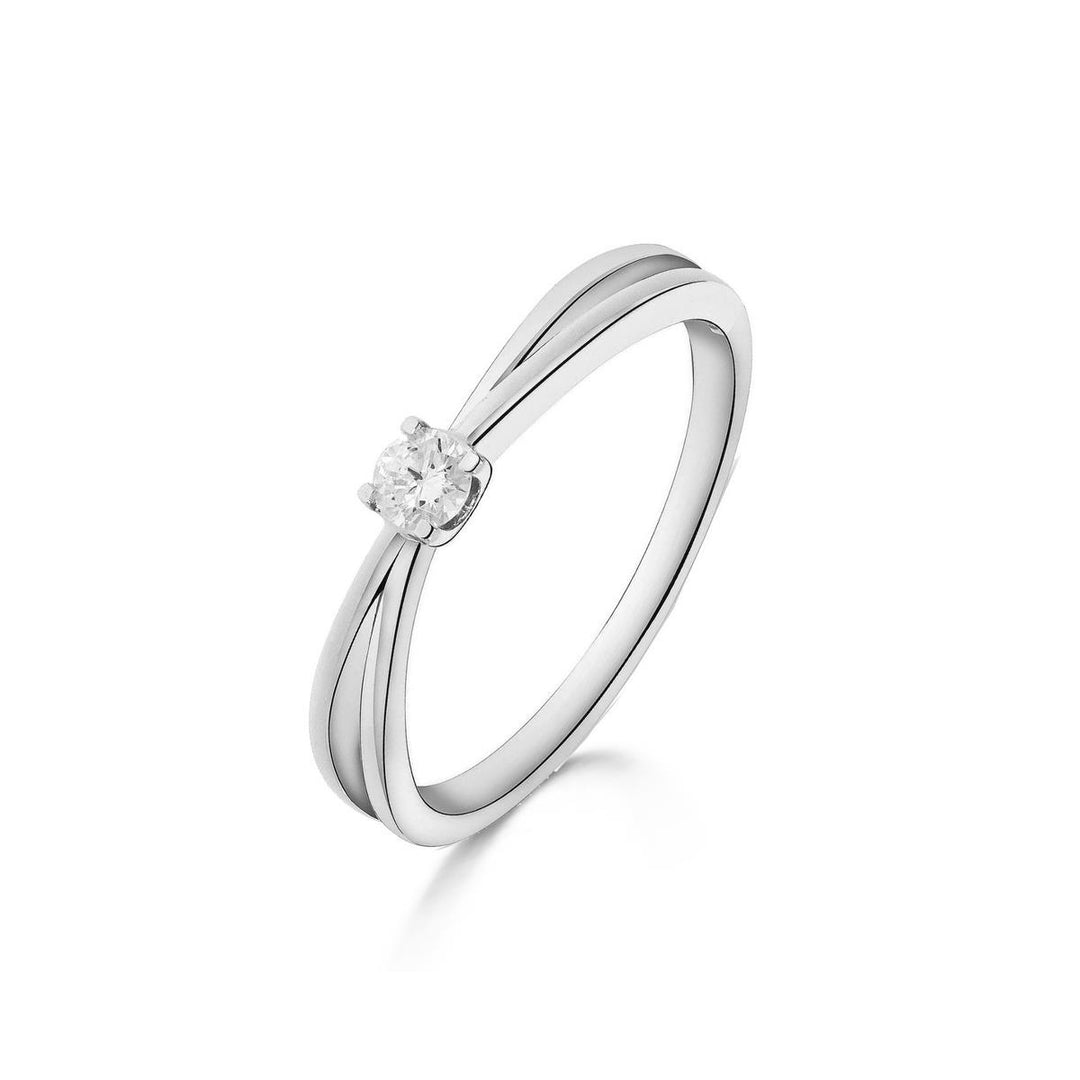 RING SOLITAIRE Wit goud 18 kt 9A3329A