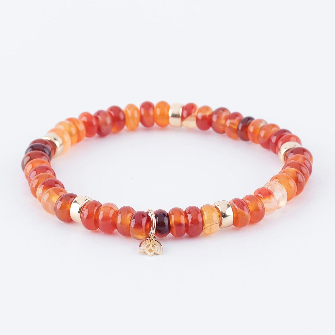 Y&G Armband 14k geelgoud met Carneool - 7008