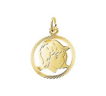 14 kt gouden kinderhoofd meisje