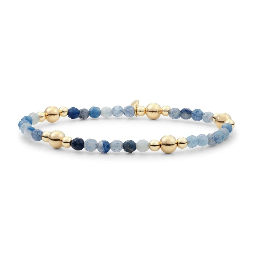 Bracelet | Blue Aventurine Bold Mix - Gold