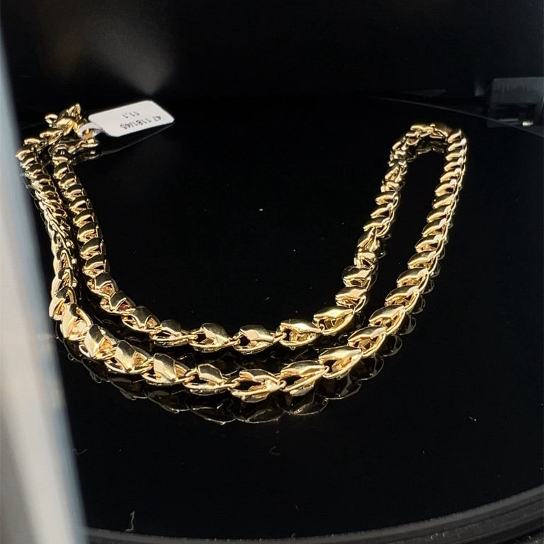 14 kt collier geelgoud 45 cm