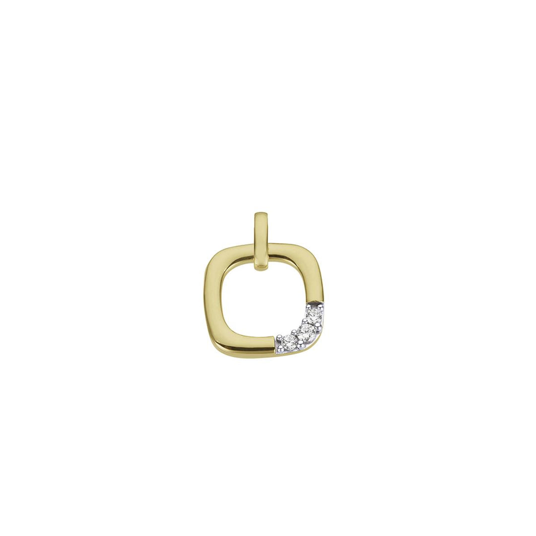 18 kt hanger vierkant diamant 065019A