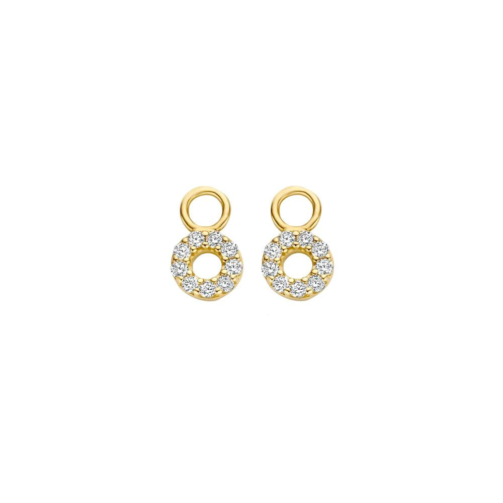 Oorbedels 9065YZI - 14k Geelgoud met zirkonia