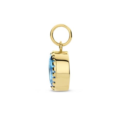 14 kt hanger geelgoud parelrand