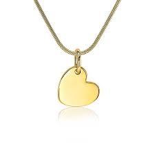 ZINZI zilveren hanger geel verguld glad hartje 12mm ZIH1826G (zonder collier)