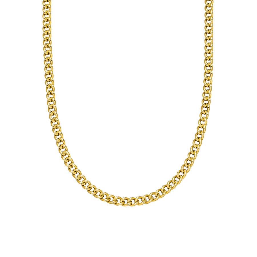 14 kt gourmett collier 35 cm 1.6 mm met veerring slot