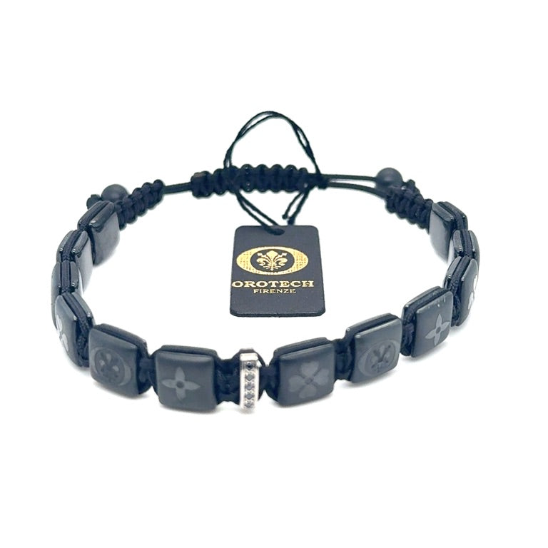 18 kt Orotech Bracelet Ceramic Brown Diamond 0.05ct B15-52NHK