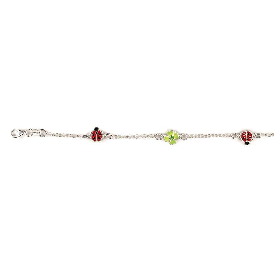 zilveren armband klaver en lieveheersbeestje 573.039 Tedora Bellini
