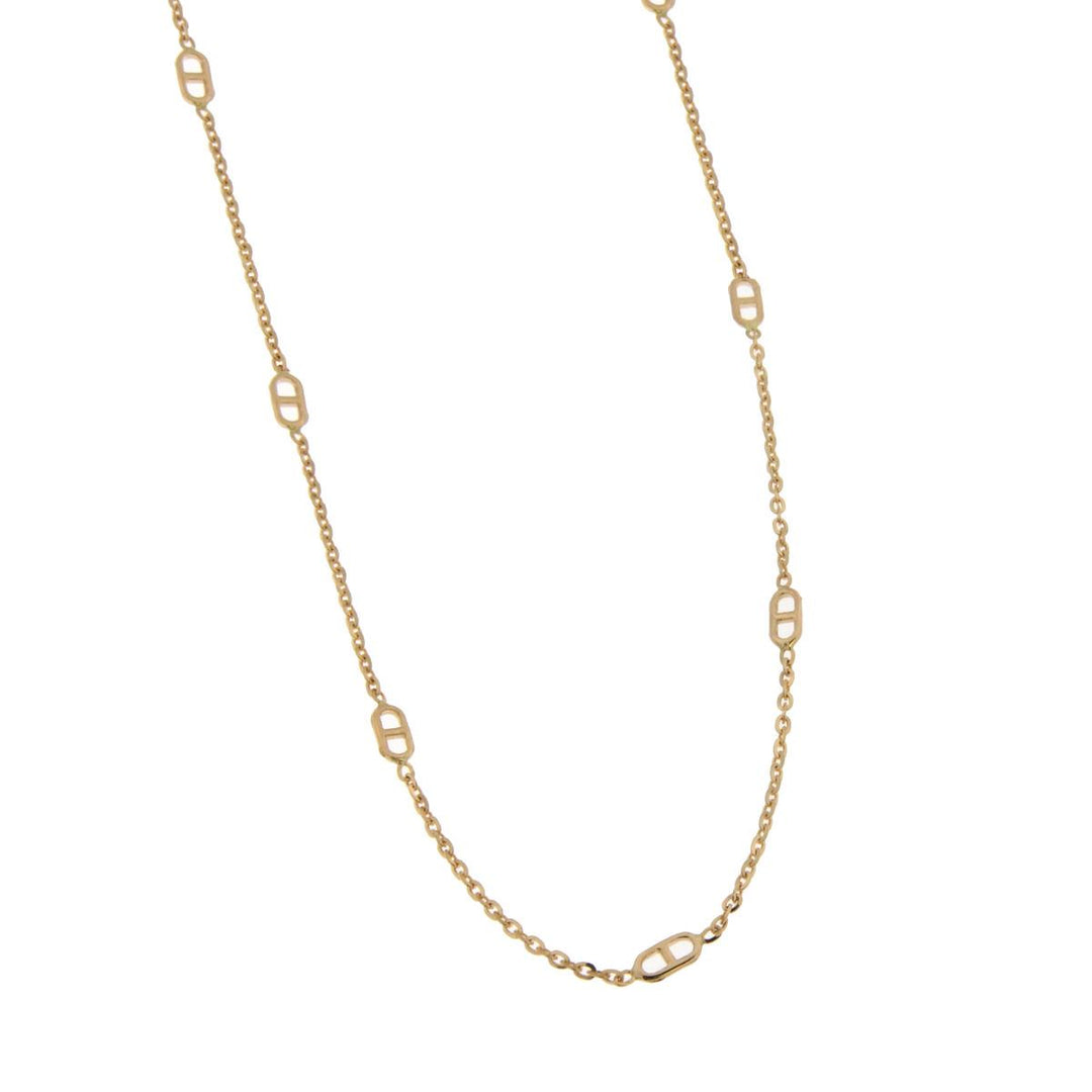 Halsketting hermes schakel Geel goud 18 k