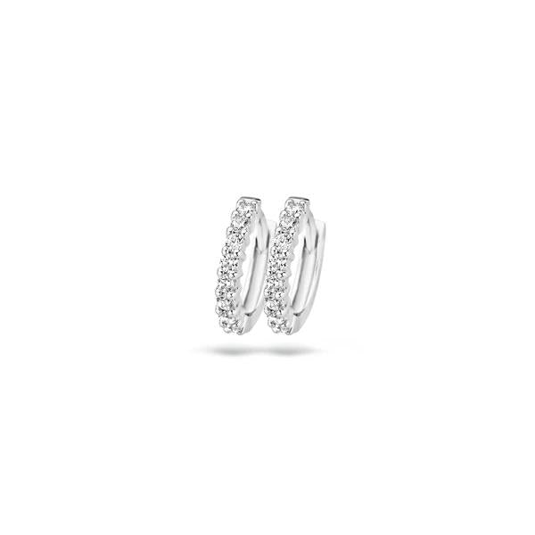 Oorringen 7134WZI - Wit Goud (14Krt.) met Zirconia