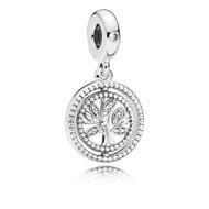 Spinning tree of life silver dangle 797786CZ