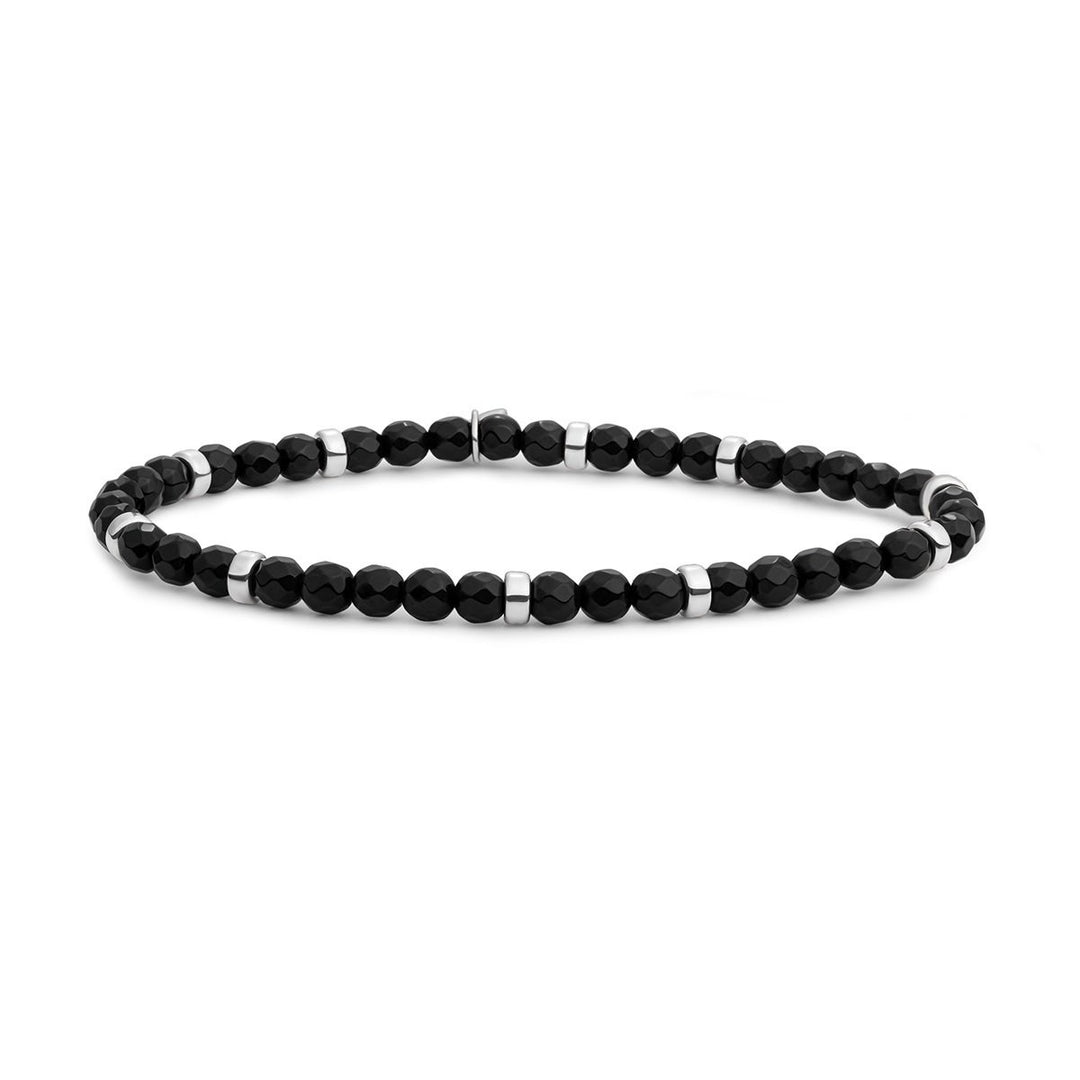 Bracelet | Onyx Roundel Interstellar - Silver SB-GEM07-MIX-RDL