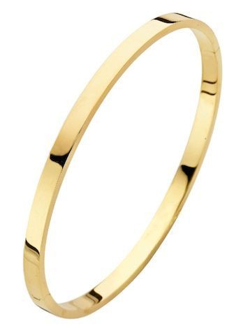 Fjory Massief Gouden Bangle 40-A356103 Ovaal 3mm met Zilveren Kern