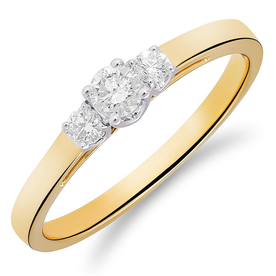 14 kt entourage ring diamant
