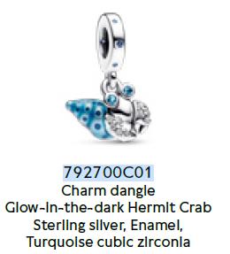 Glow-in-the-dark Heremietkrab Hangende Bedel 792700C01