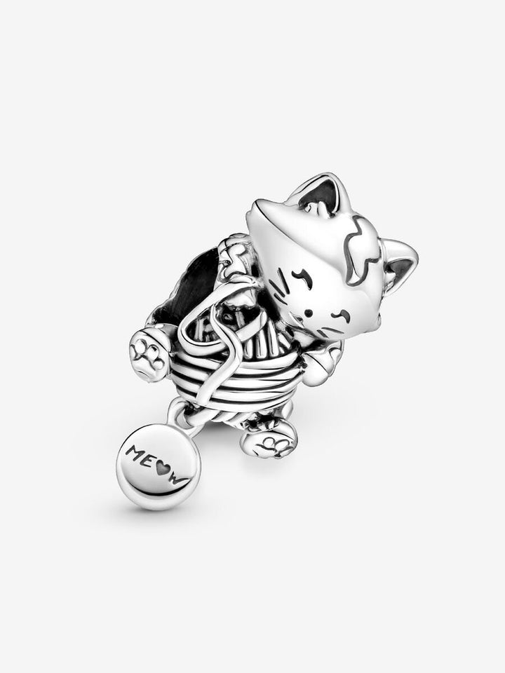Kitten and yarn ball sterling 799535C00