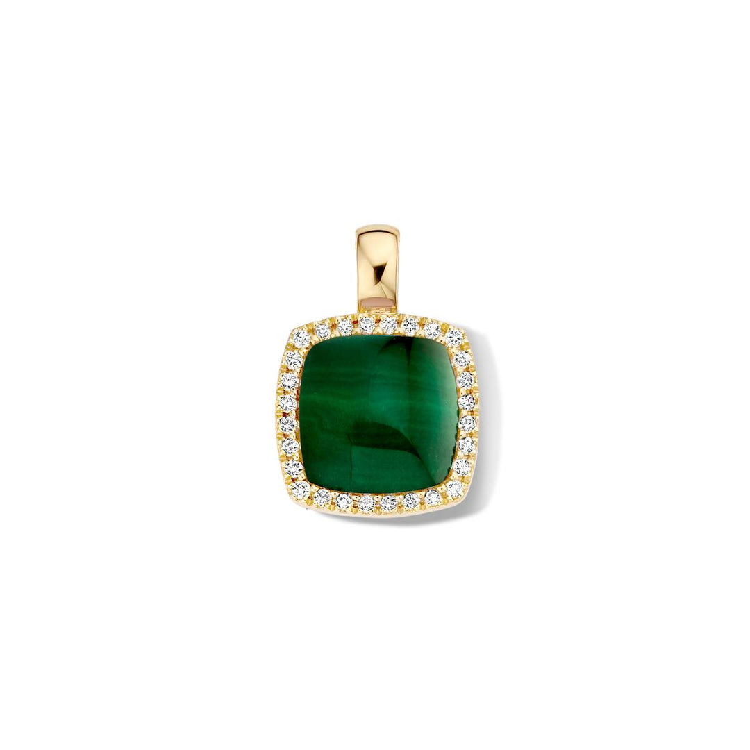 Pantelleria hanger18 kt bergkristal/malachiet diamant 062581ND