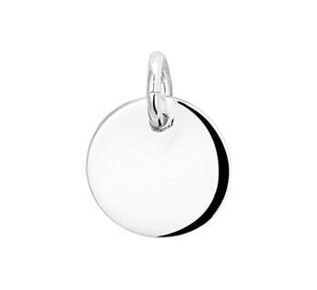 Zilveren graveerplaat rond 12,5 mm