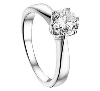 zilveren ring met zirkonia