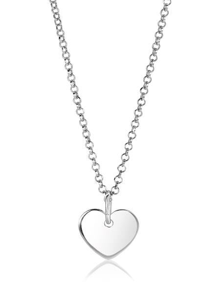 ZINZI gold plated zilveren hanger hart 15mm ZIH2346-12