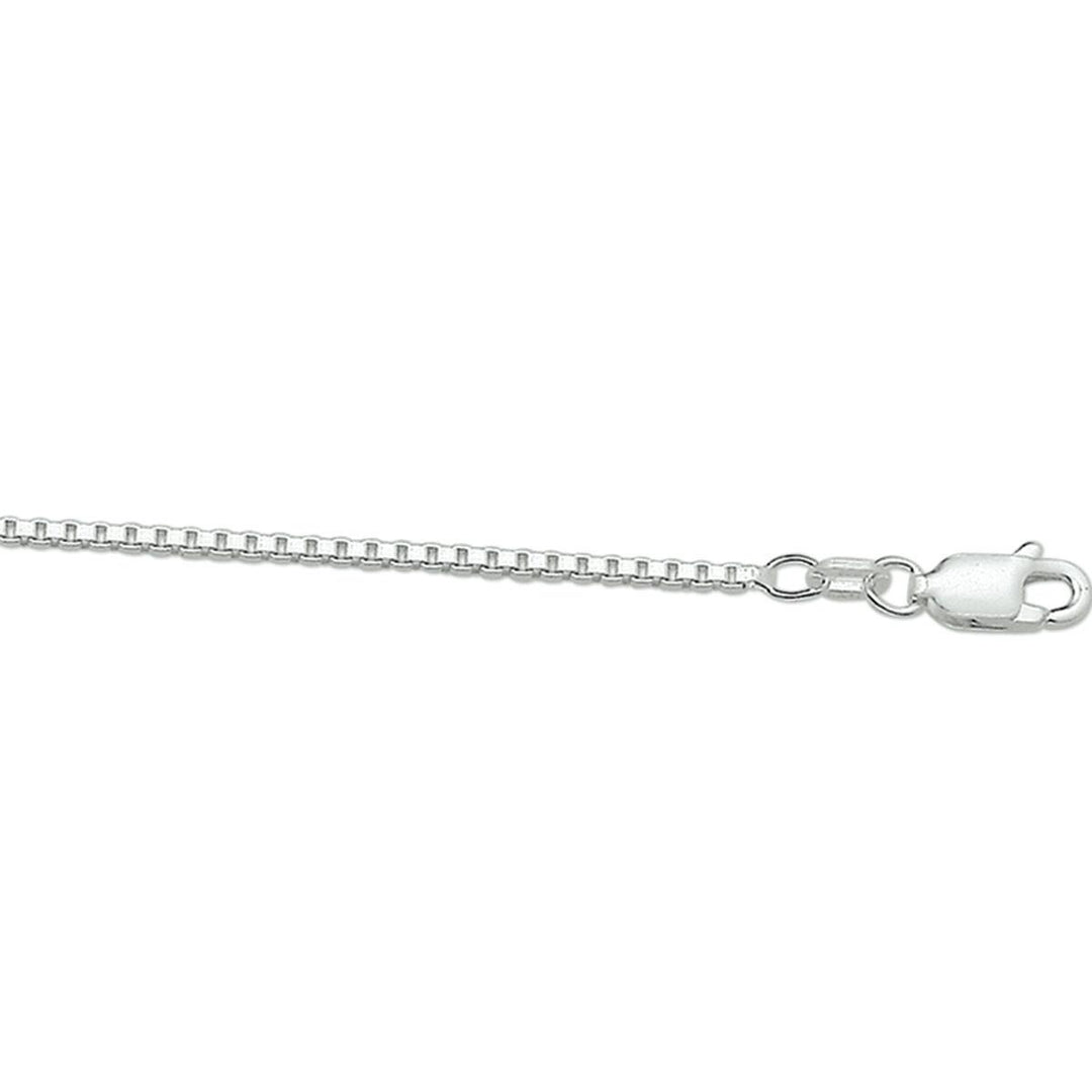Zilver gerhodineerd collier venetiaans 1,4 mm 60cm