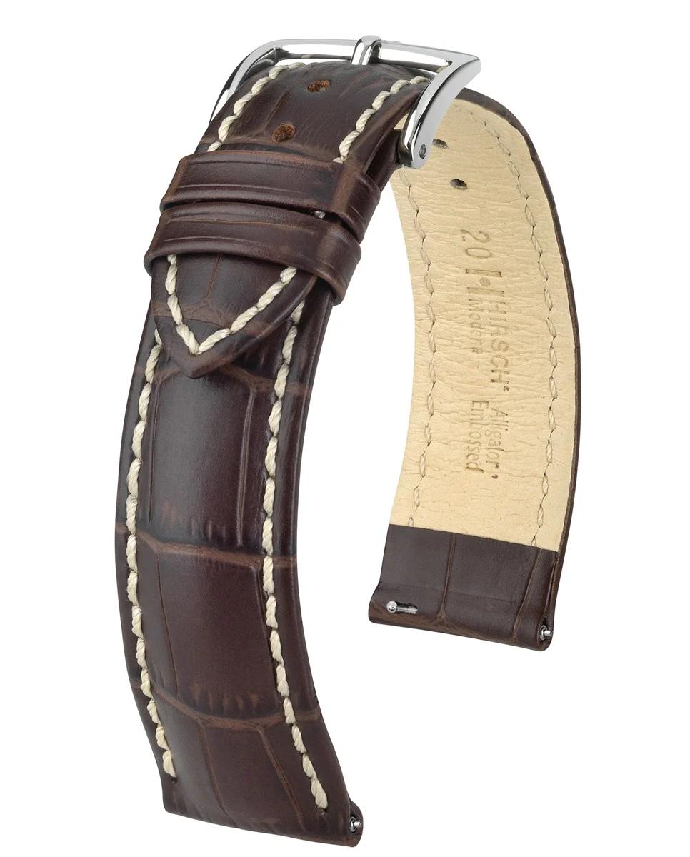 HIRSCH MODENA L BROWN CALF 22/20MM