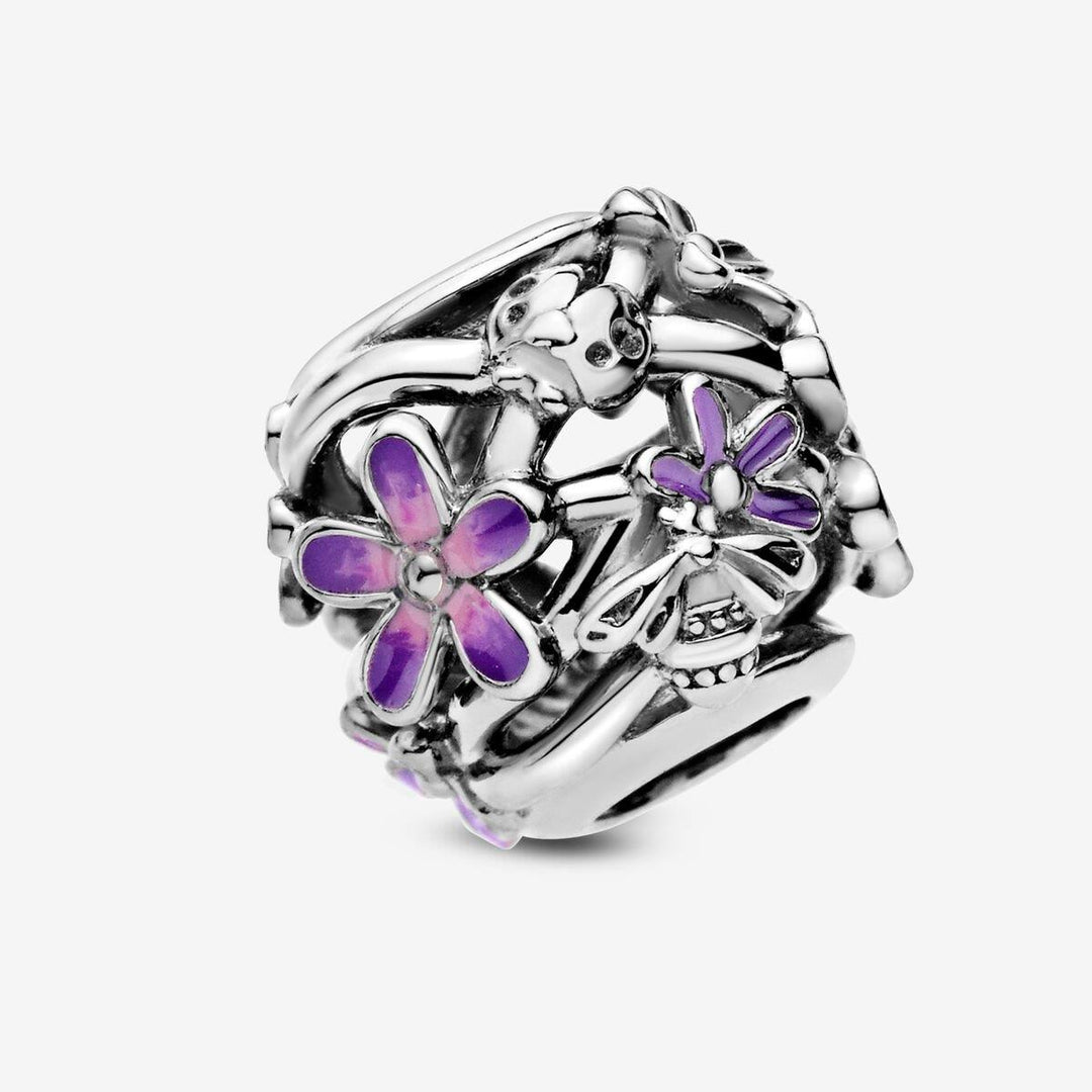 Openwork Purple Daisy Charm 798772C02
