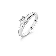 14 kt witgouden ring 0.27ct V Vs1