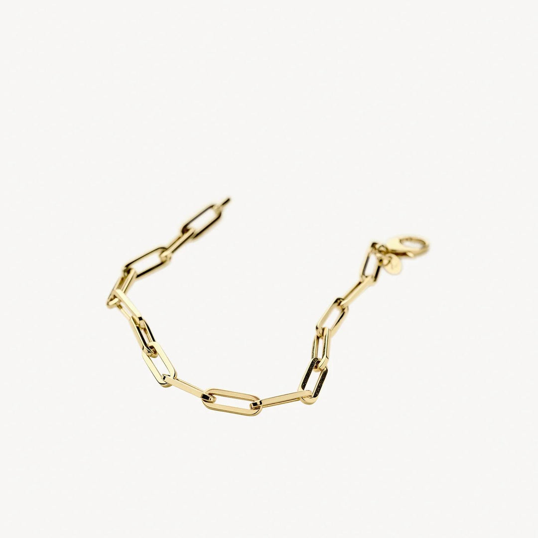 Blush paperclip-armband 14k goud
