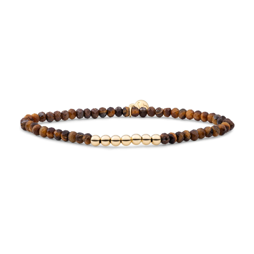 Bracelet | Tiger Eye Reverse Universe - Gold - 4mm SB-G-4MM-RLI-G09