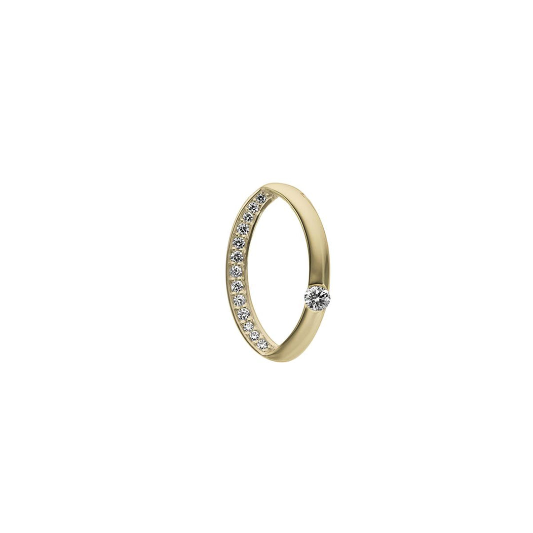 Hanger ovaal motief Au750 Geel & wit goud 18 kt