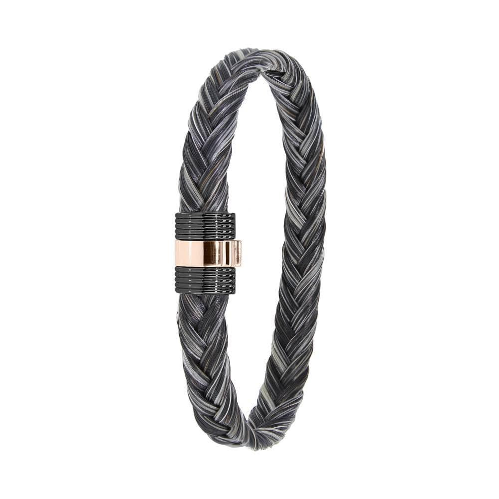 Albanu Horse zwart/grijs 18k rose goud